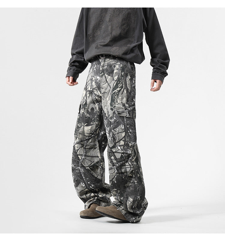 Grunge Camo Utility Pants mry001699