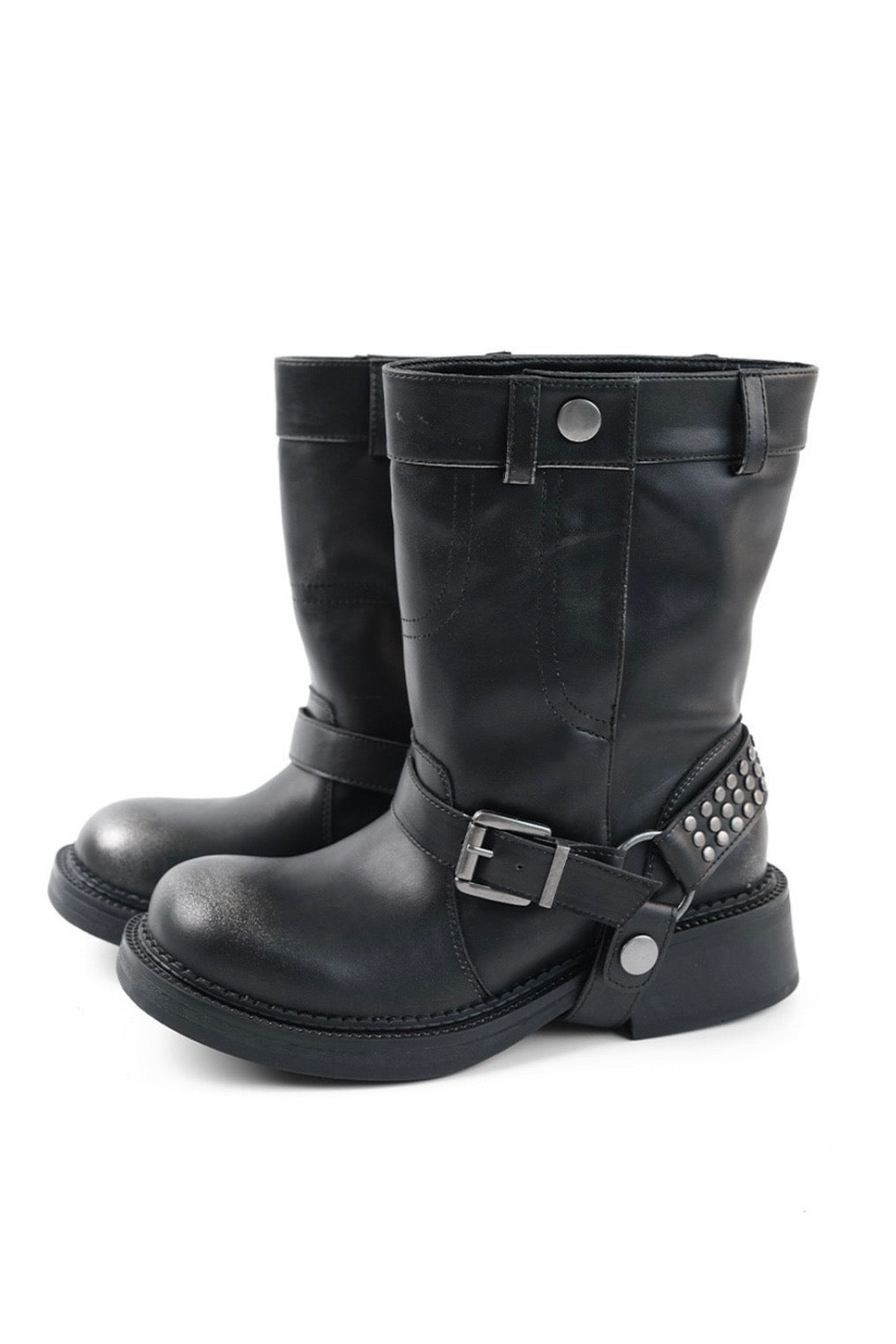 Studded Mid Calf Boots mry002274