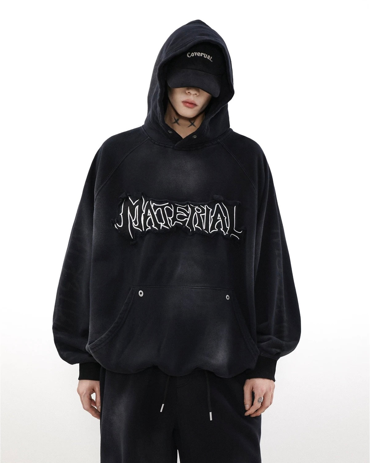 【評価★4.8以上／Tops】UNISEX DAMAGE DOLMAN HOODIE mry001906