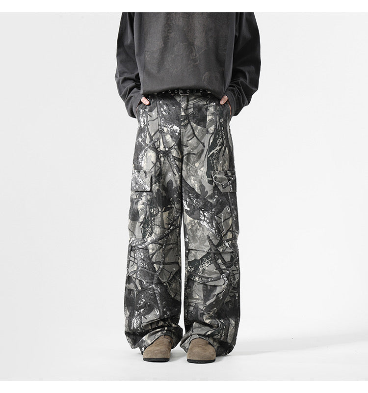 Grunge Camo Utility Pants mry001699