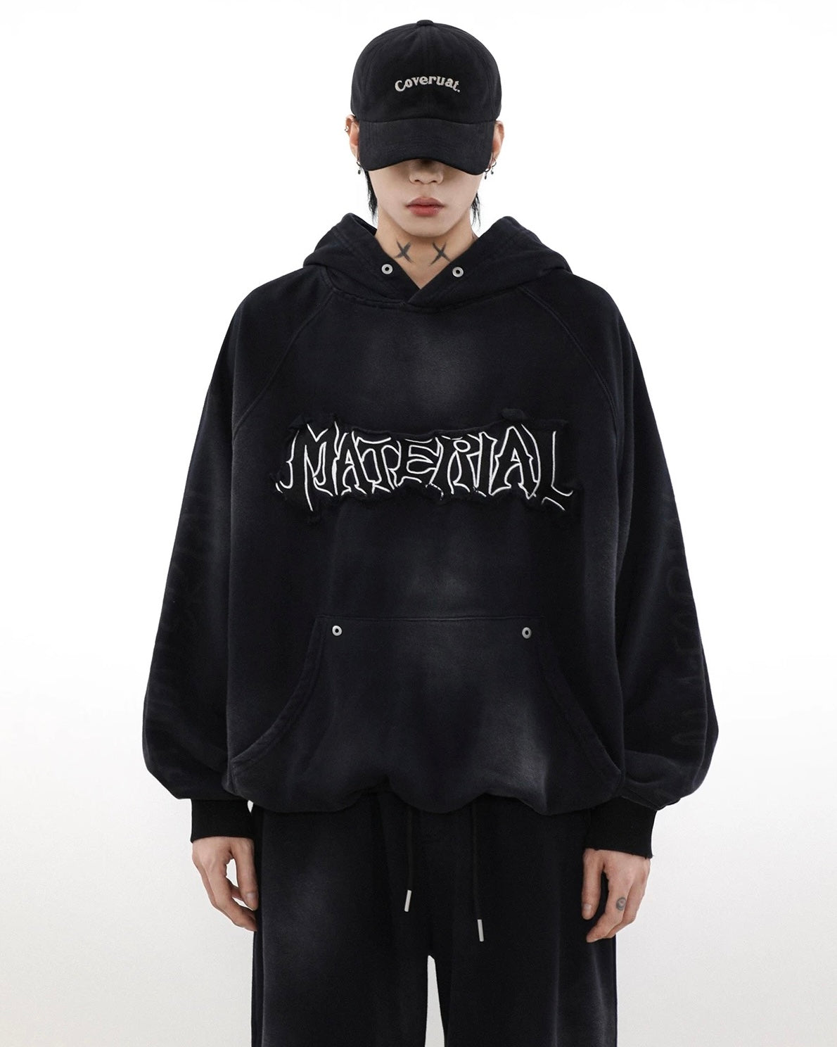 【評価★4.8以上／Tops】UNISEX DAMAGE DOLMAN HOODIE mry001906