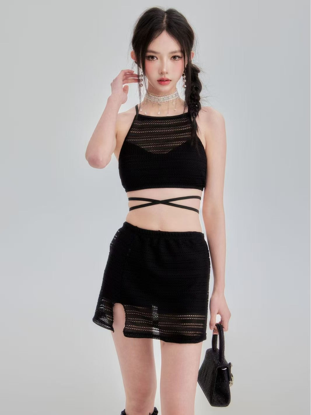 【2color】Lace Me Up Bikini Set mry001774