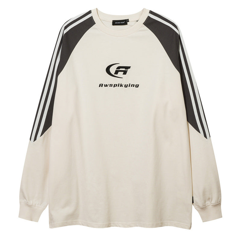 【2color/Unisex】Urban Sport Contrast Long T-shirt　mry000997