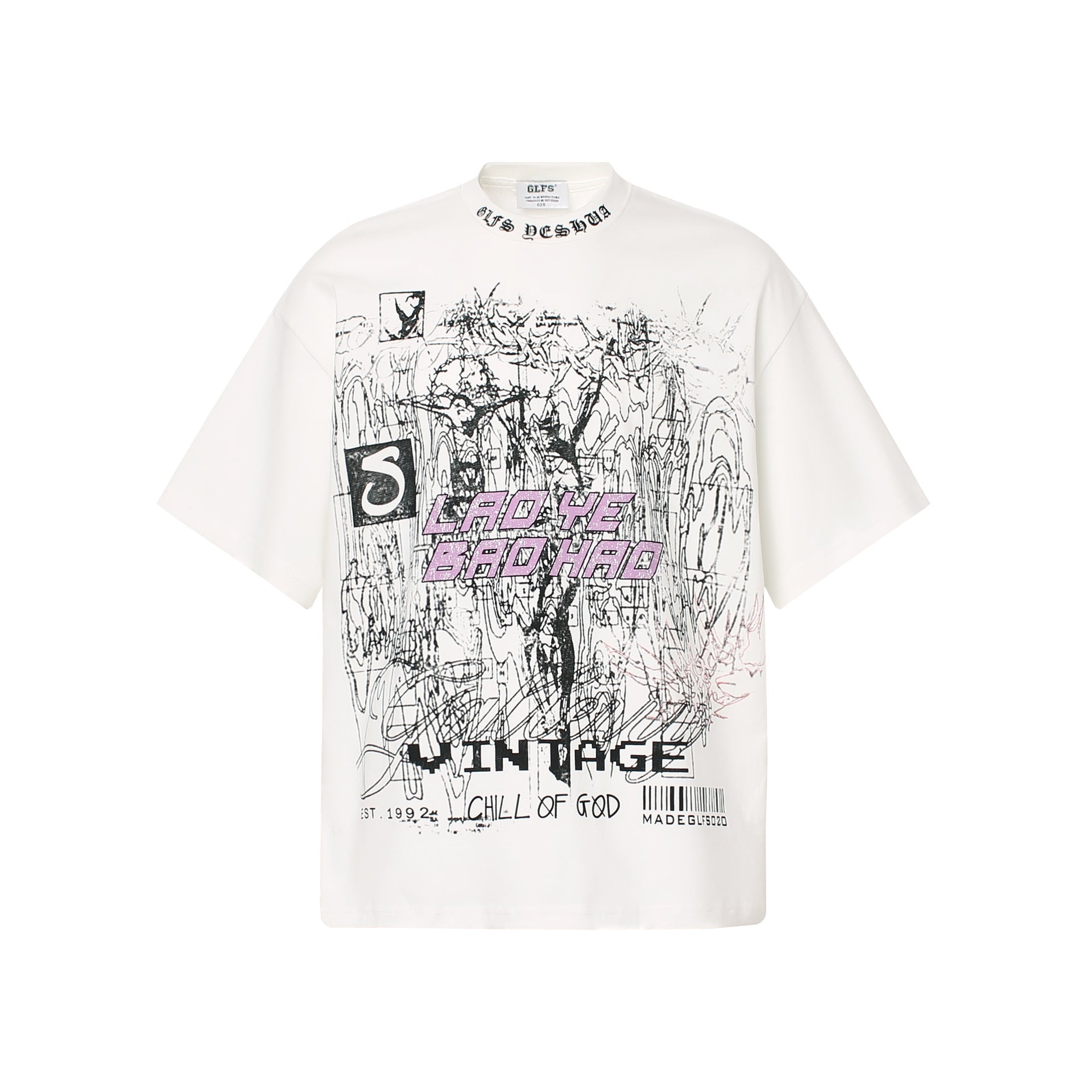 【2color】Neo Grunge Print T-Shirt mry001707