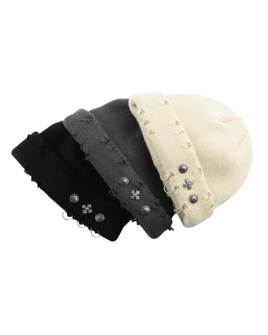 Distressed Knit Beanie mry002206