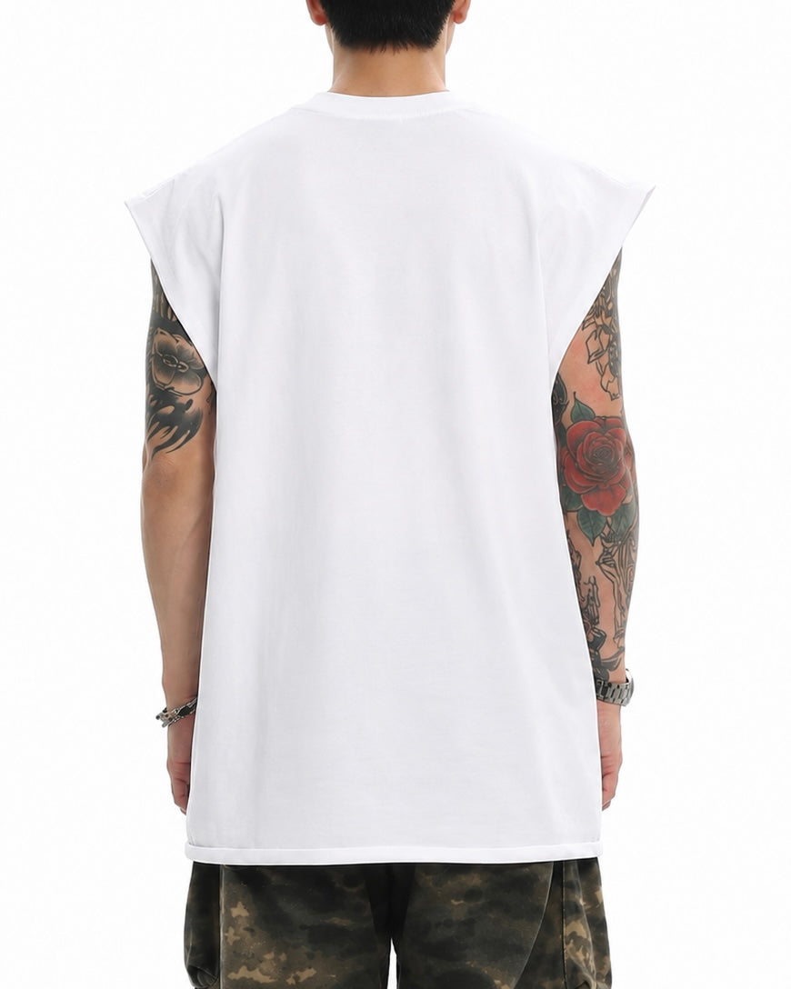 【トップス】クロスラインストーンノースリーブTシャツ mry002446