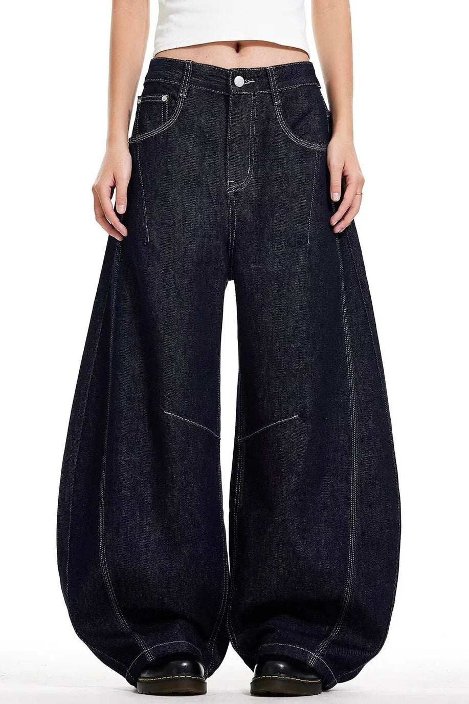 【COVER:FIT】 Extreme Balloon Wide-Leg Jeans mry001857