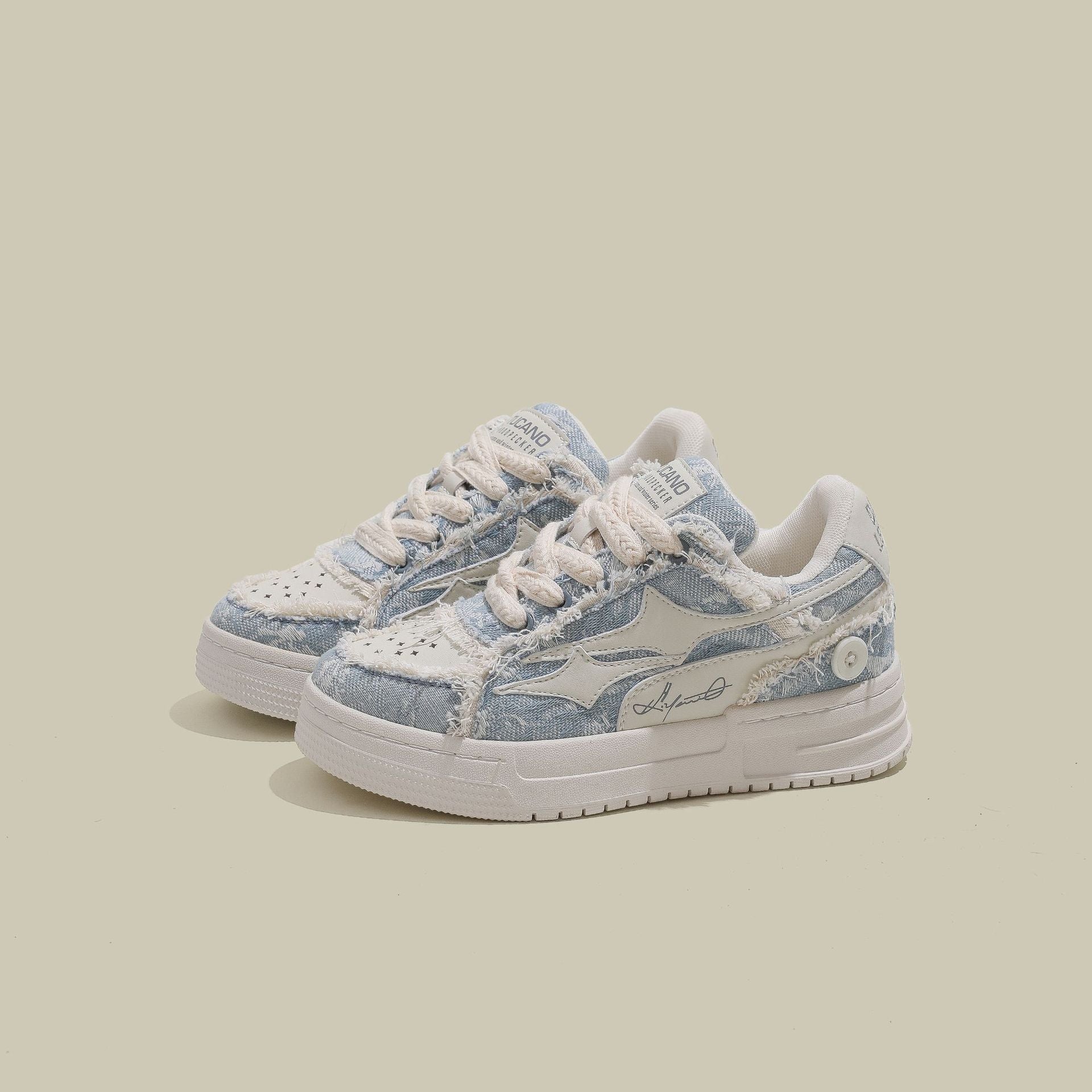 【2color】Ivory Edge Fray Sneakers mry001754