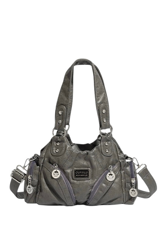 Vintage Grey Multi-Pocket Bag mry002252