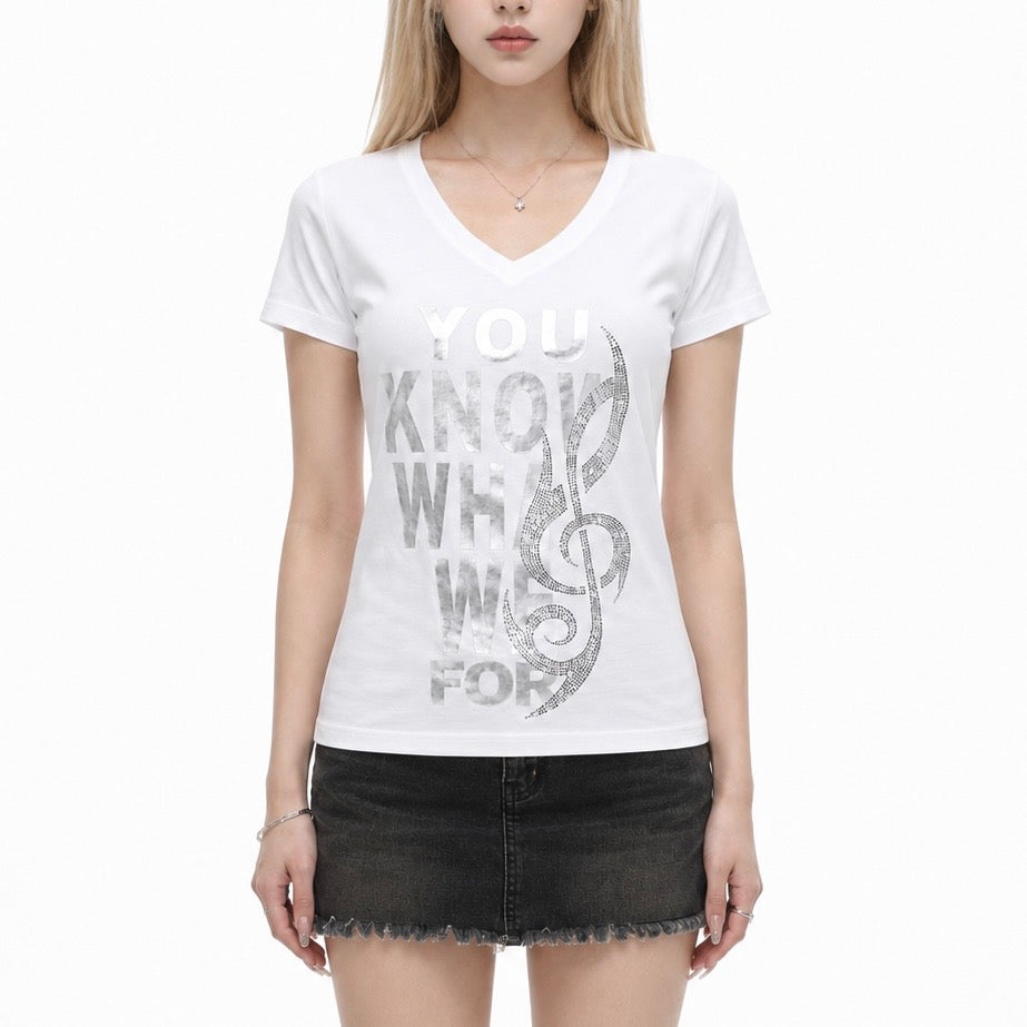 【新作】シルバーノート フィットTシャツ mry002649