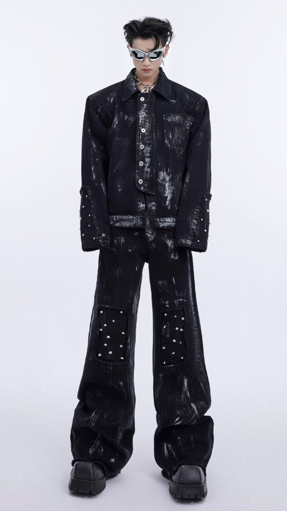 【特別価格/Set-Up】Edge Noir Denim Set-Up