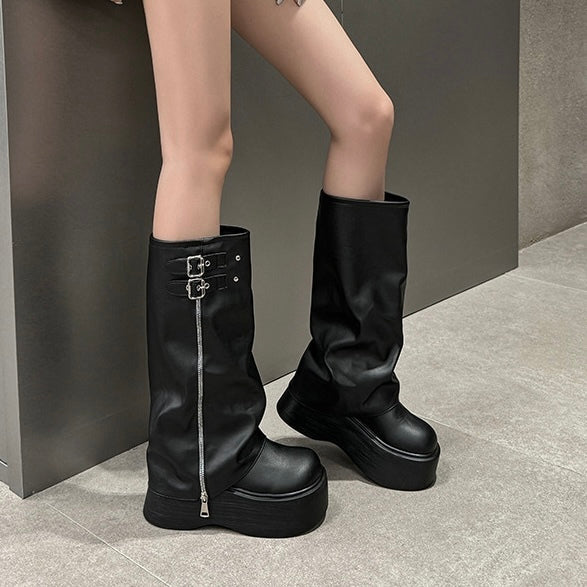 厚底ロングブーツ mry001545