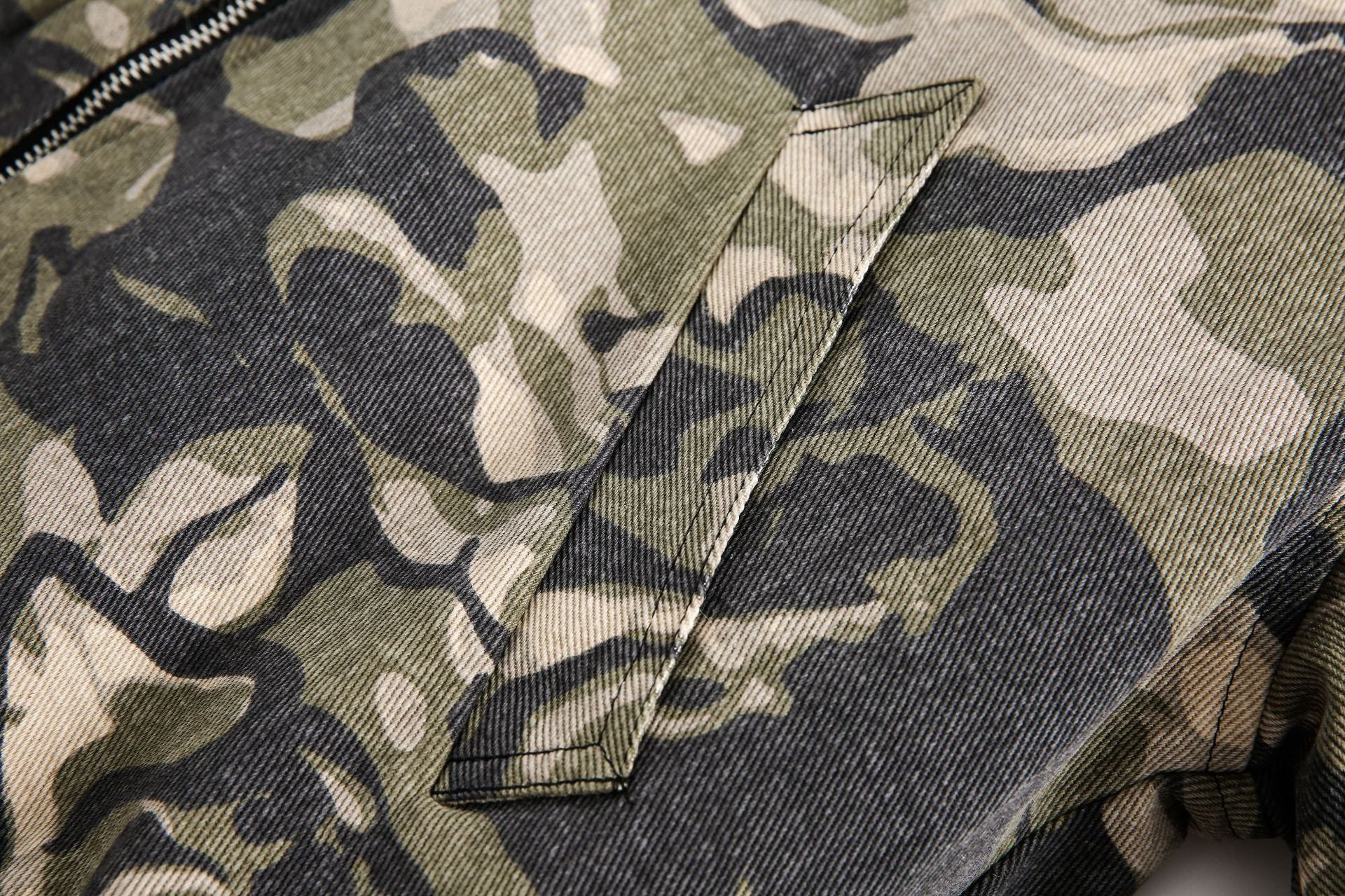 Camo Fur-Lined Hooded Jacket mry001848