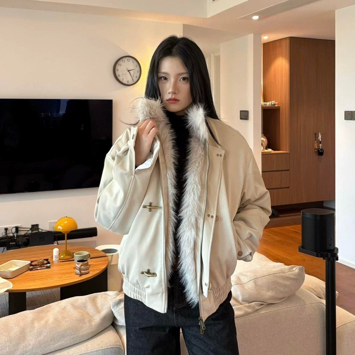 イチオシアイテム🌟】 Fireman Toggle Hook Fur Jacket mry001989