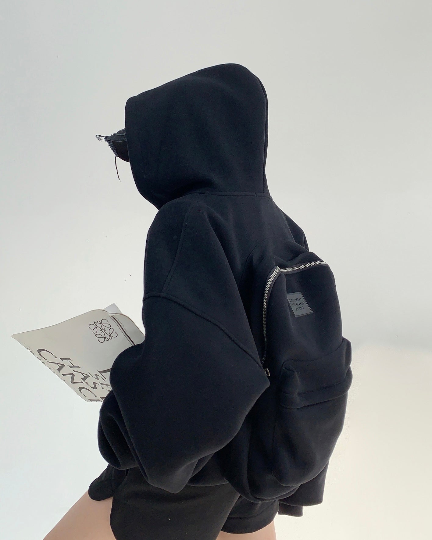 【評価★4.8以上／高品質】Backpack-Attached Oversized Hoodie mry001902