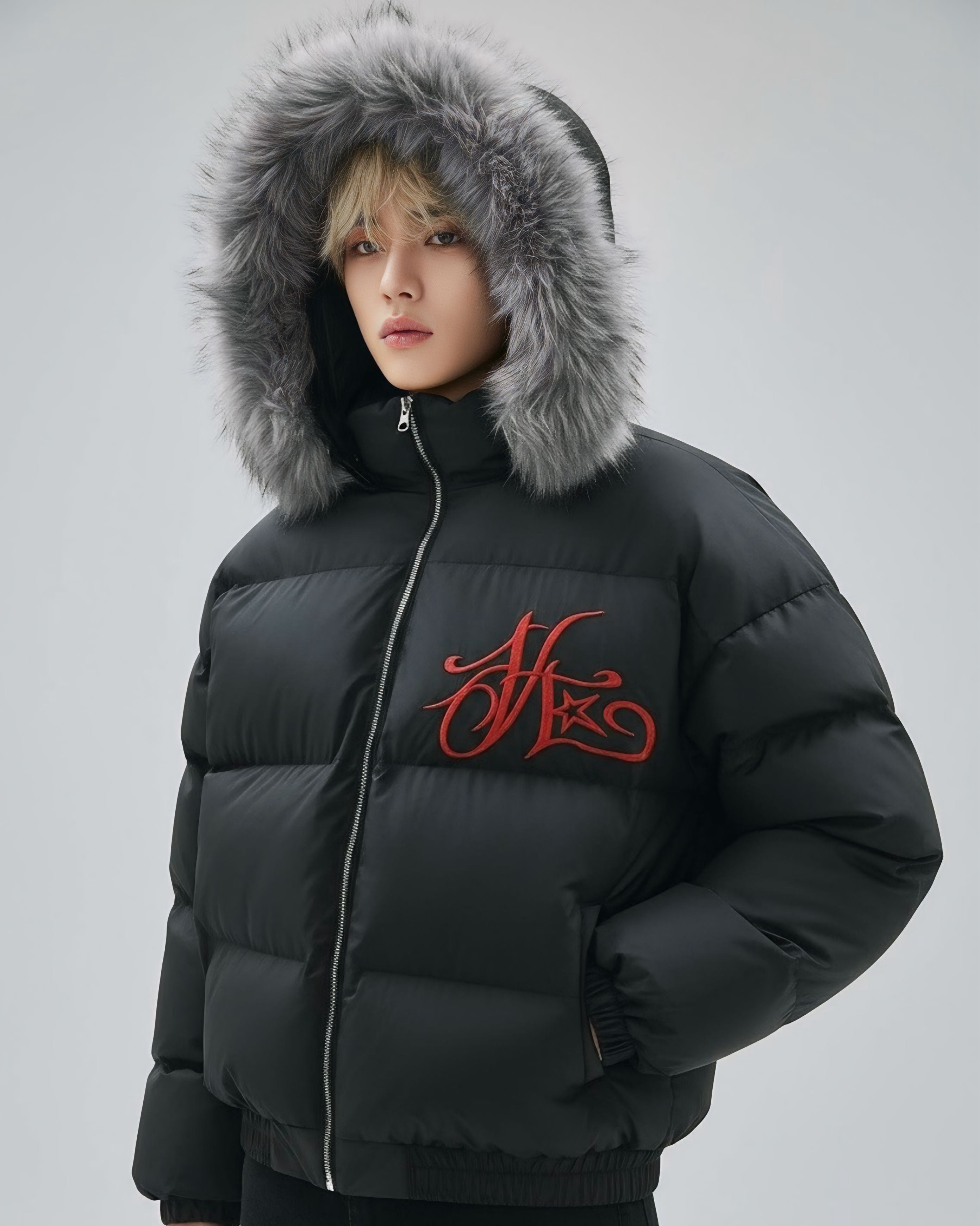 【レビュー★4.8以上／高品質】Red Stitch Logo Puffer Jacket mry001935