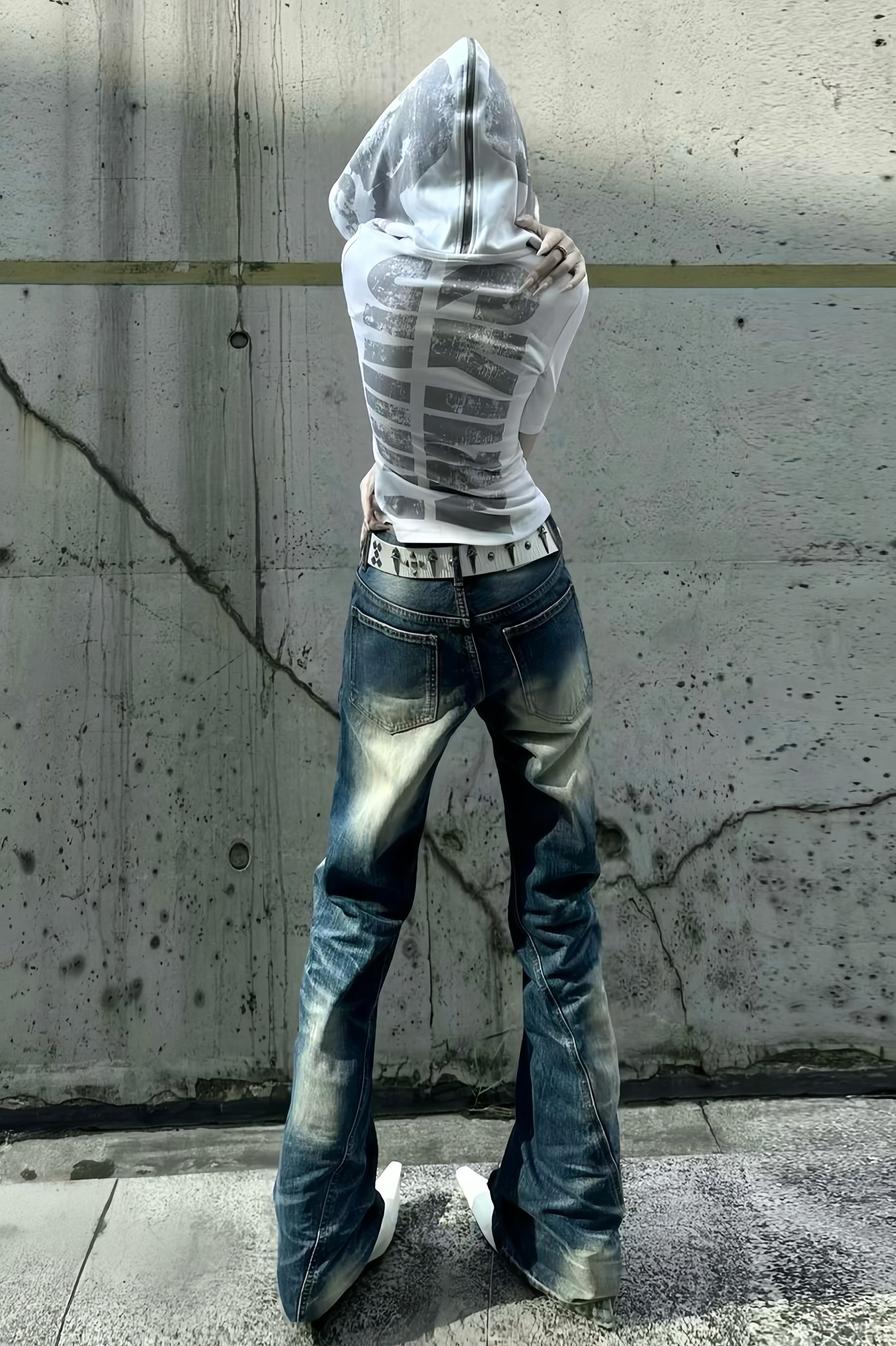 【トップス】ボーングラフィックフーディーTシャツ mry002365