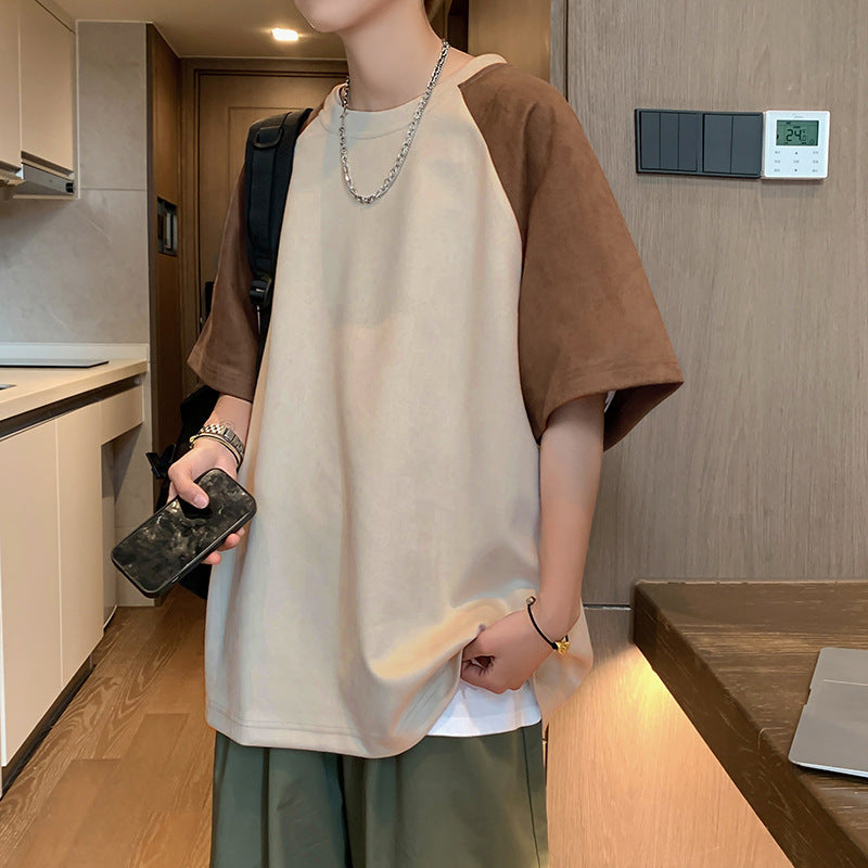 【送料無料】2カラー展開 2023SS シンプル デザイン 半袖 ビッグ Tシャツ 韓国ストリート 韓国カジュアル　mry000893