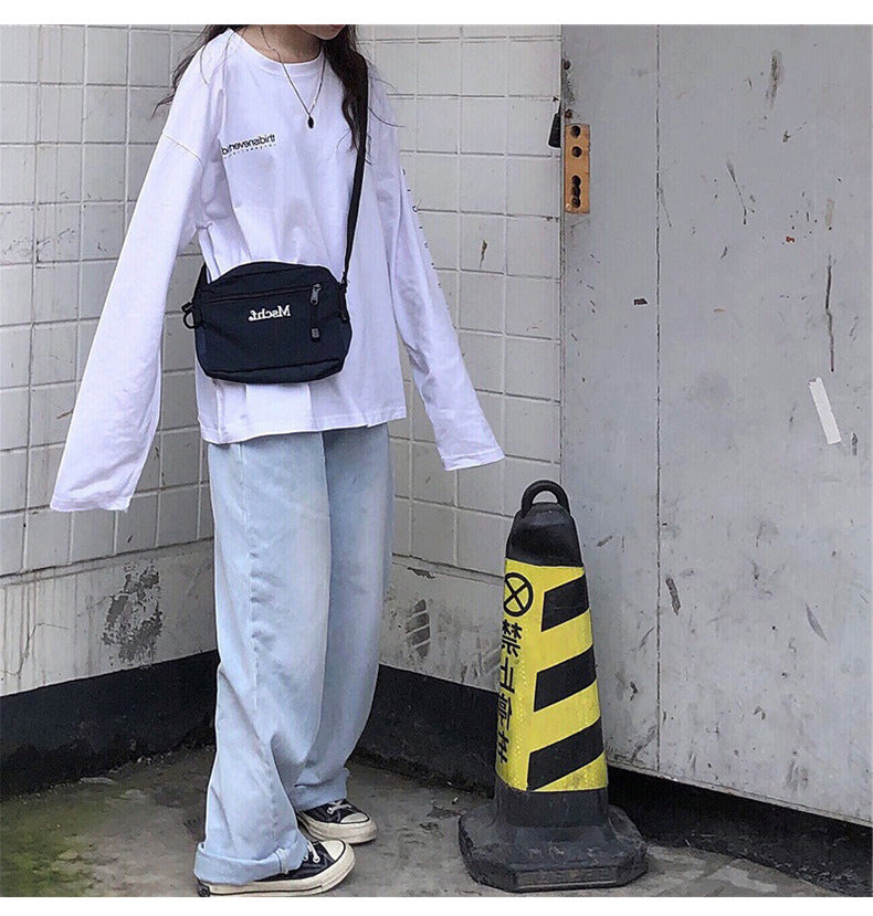 【送料無料】ロングTシャツ 英字デザイン シンプルロゴ 2023春トレンド 韓国カジュアル 　mry000608