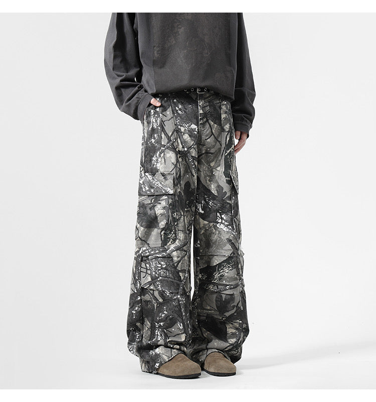 Grunge Camo Utility Pants mry001699