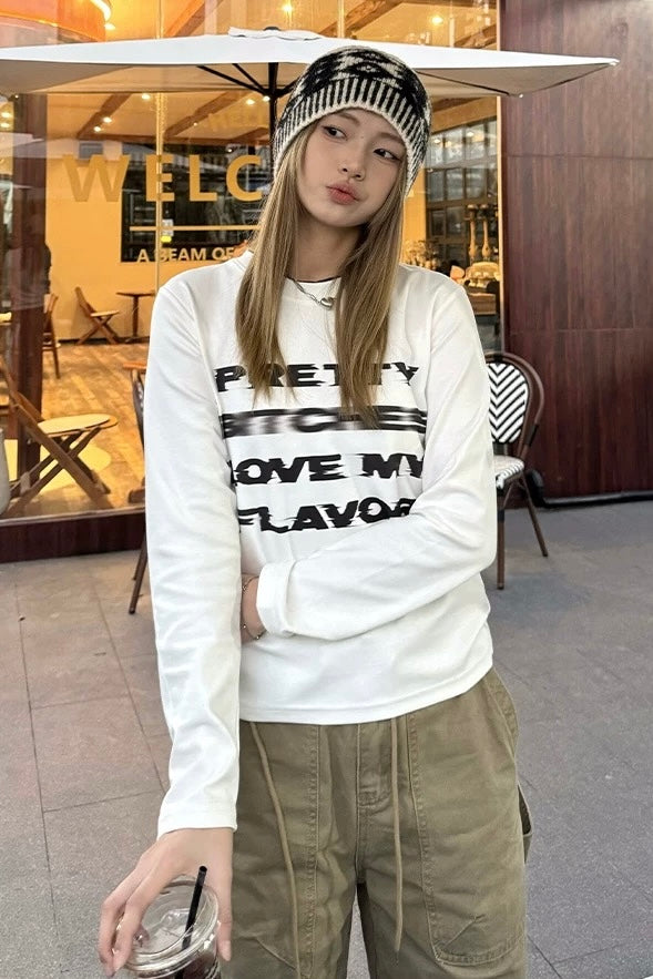 【トップス／2color】ブラーグラフィックロンT mry002309
