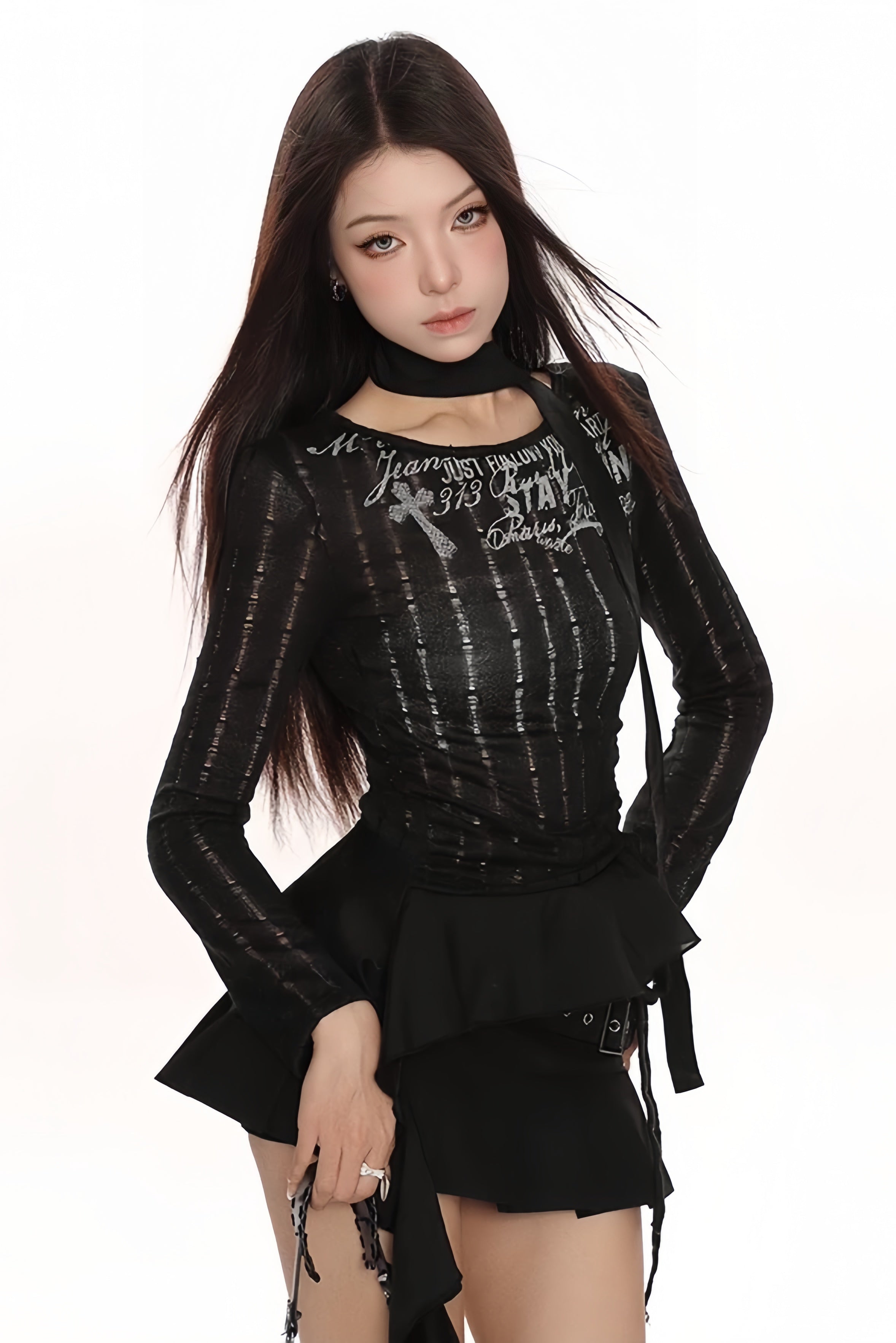 【トップス】シースルーグランジスリムトップス mry002342