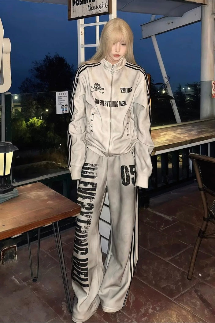 【Set-Up】Washed Pink Track Suit mry002169