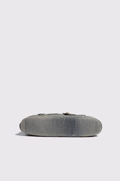 Washed Denim Belt Shoulder Bag mry002256