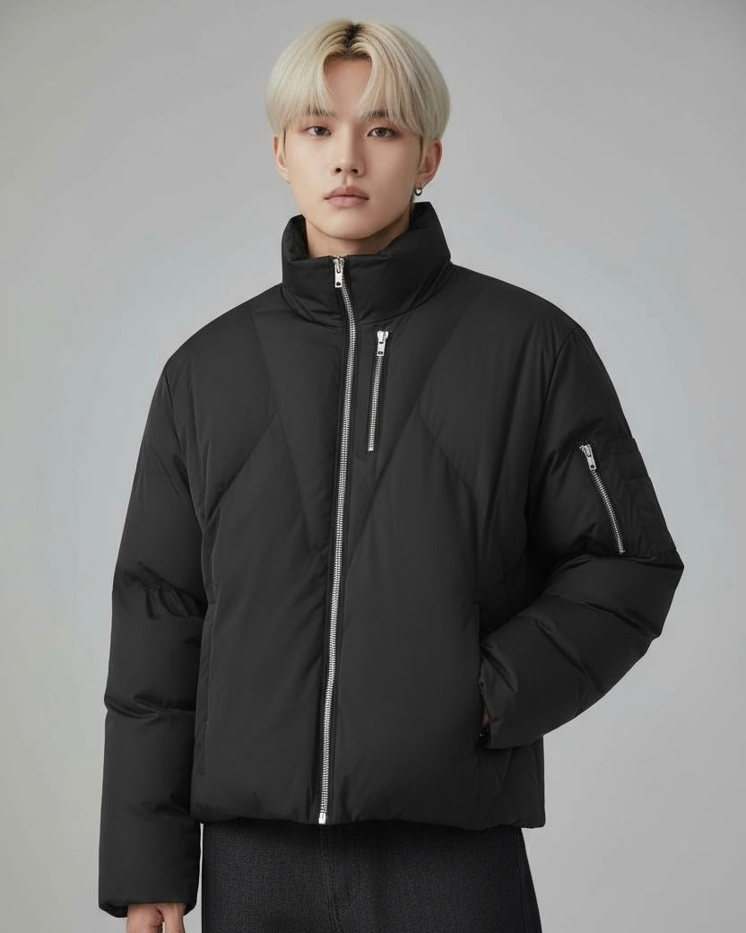 Black Puffer Jacket mry001819