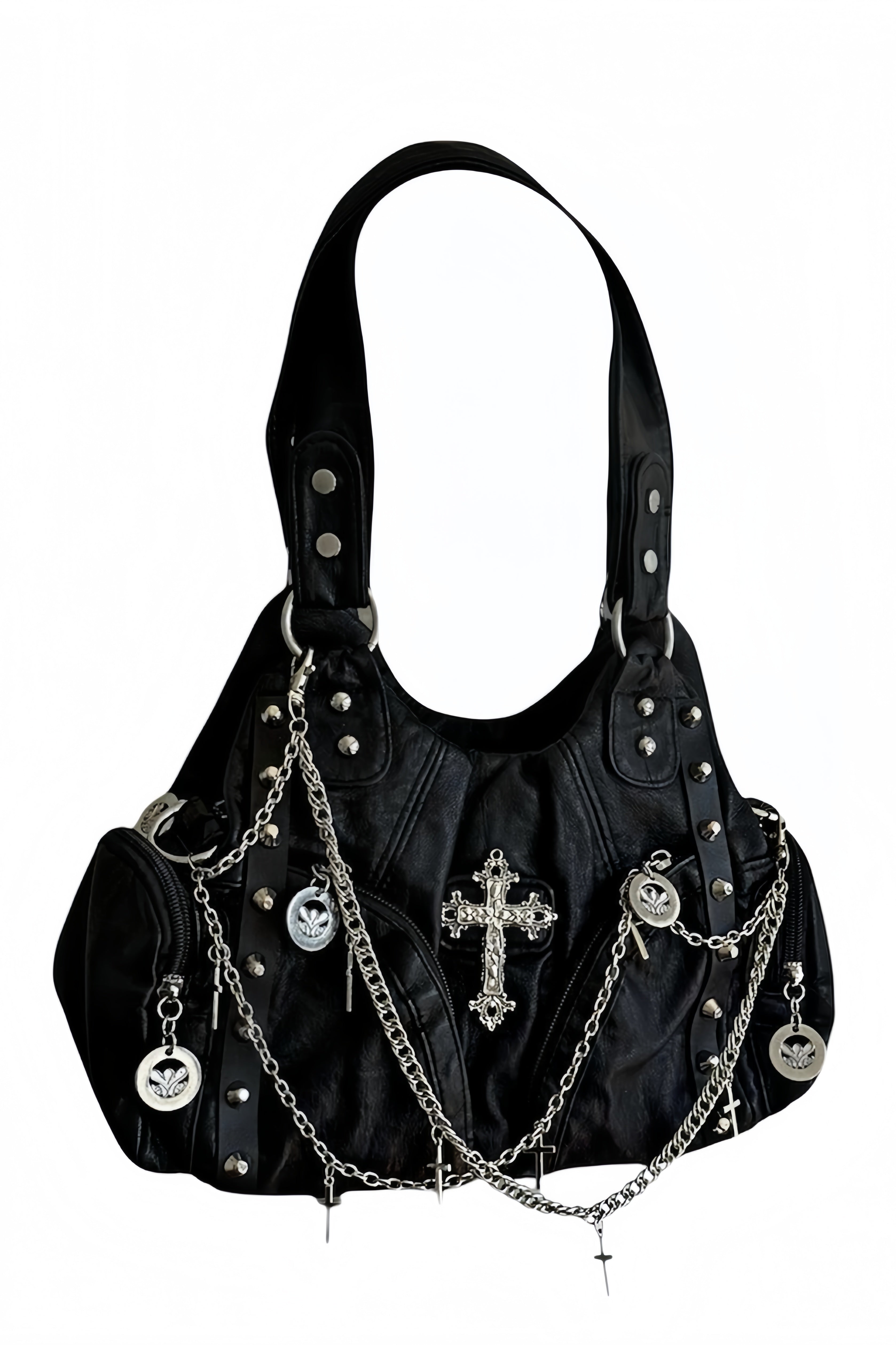 【バッグ】クロスチェーンスタッズレザーバッグ mry002352