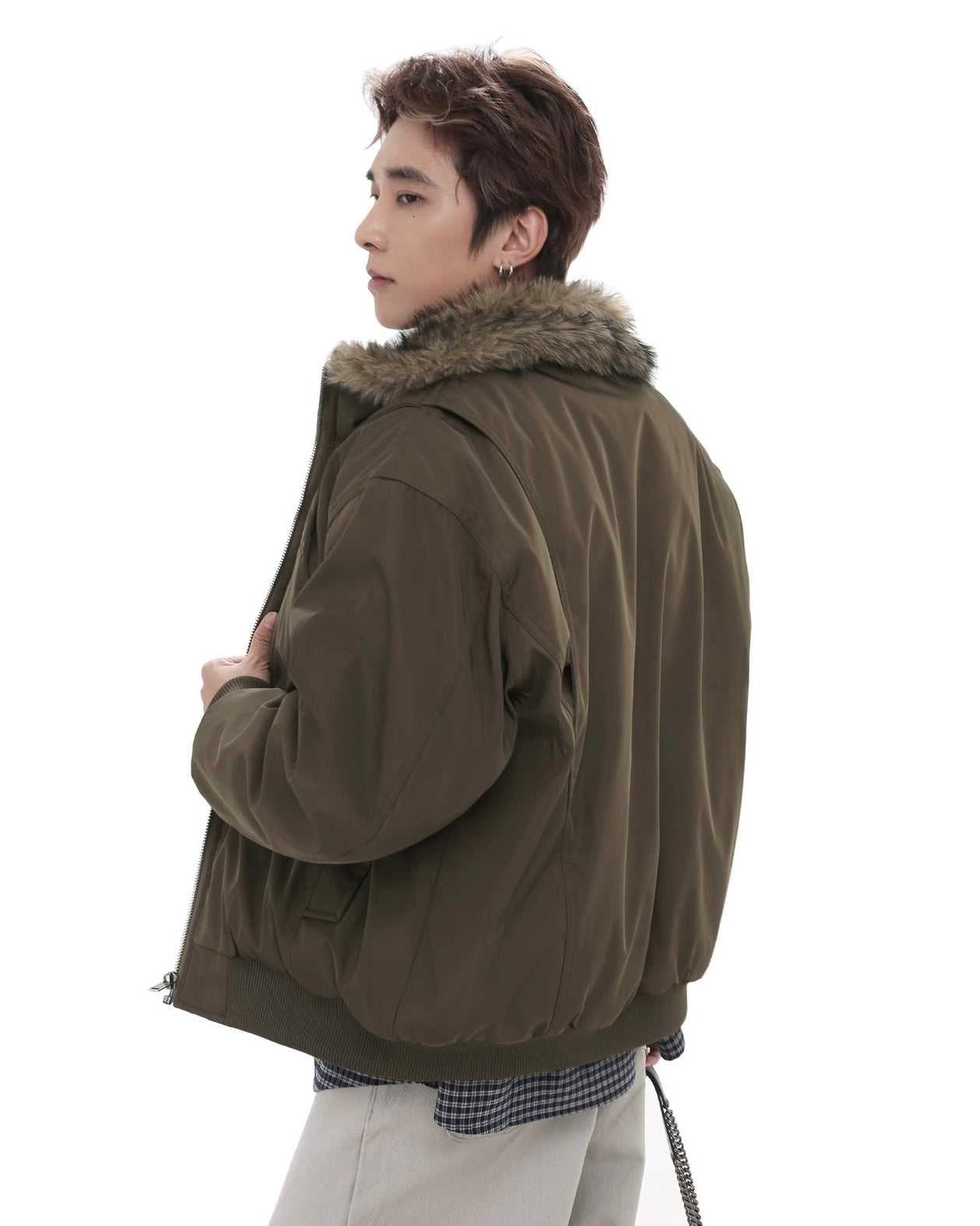 【高品質】Unisex Faux Fur Jacket mry001985