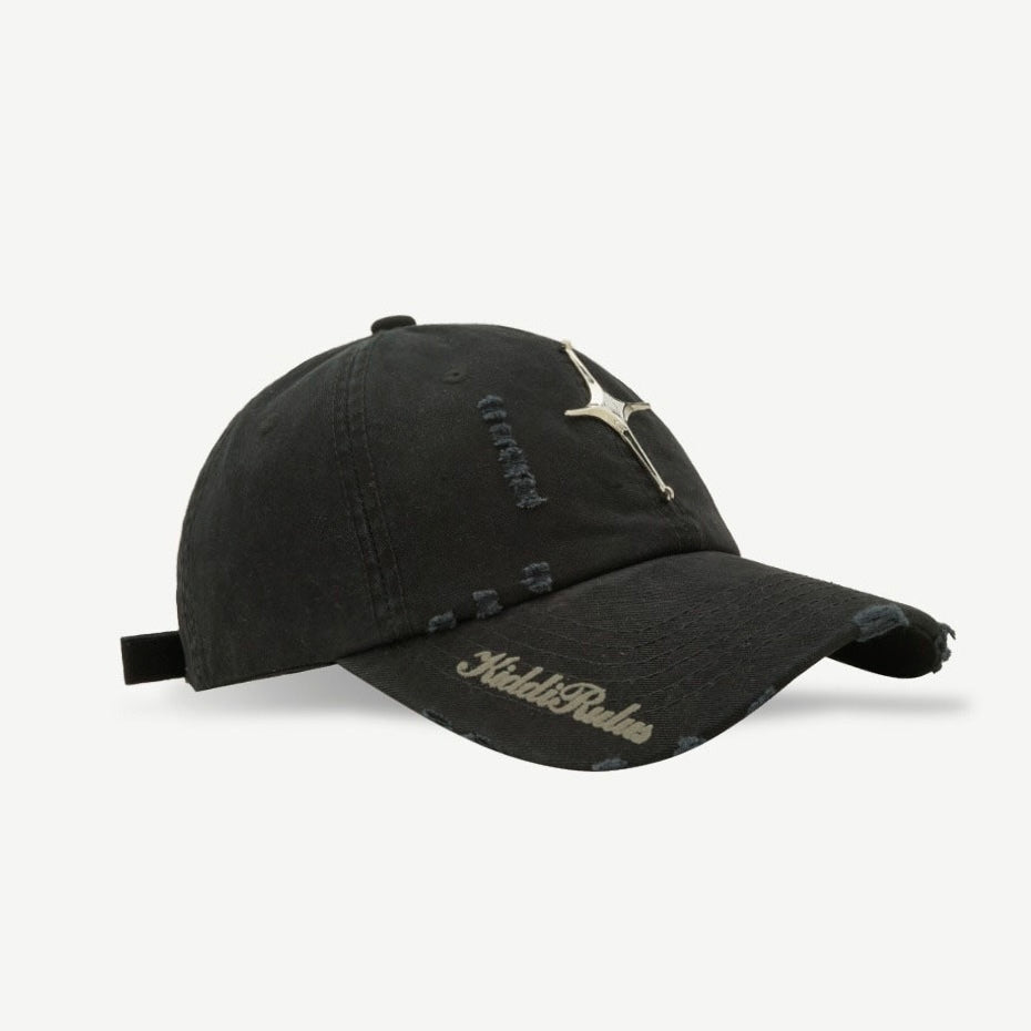 【4color】Distressed Metal-Accent  Cap mry001613