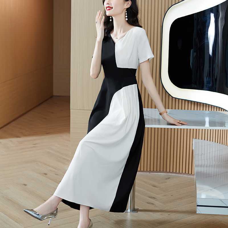 シフォン　ハイウエストワンピース　mry000165