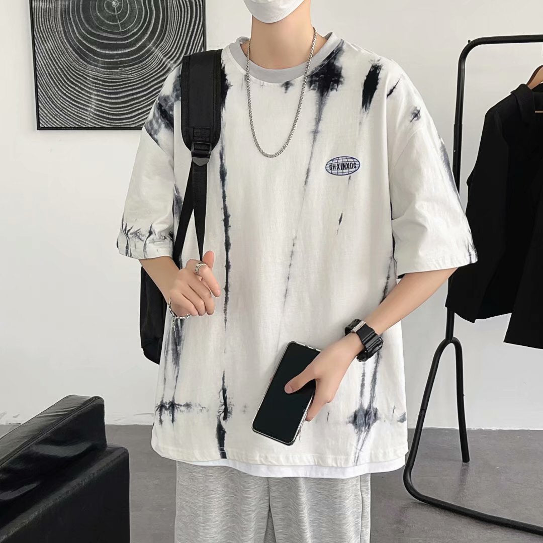 【送料無料】 2023SS ハンサム ボトリングシャツ デザイン  半袖 Tシャツ 韓国ストリート 韓国カジュアル  mry000883