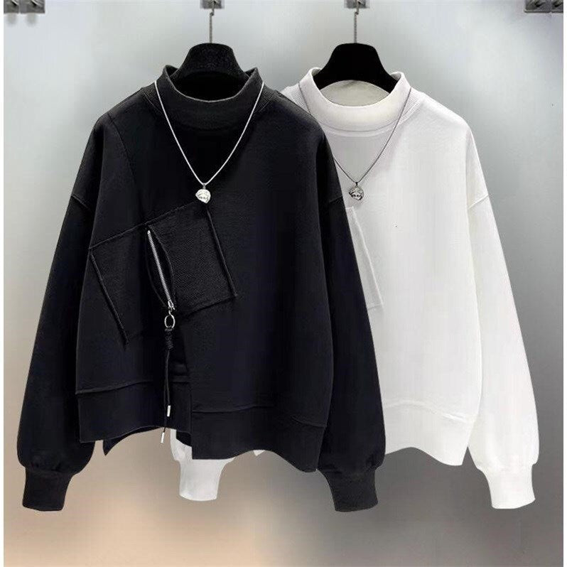 ジッパー　ルーズセーター　mry000359