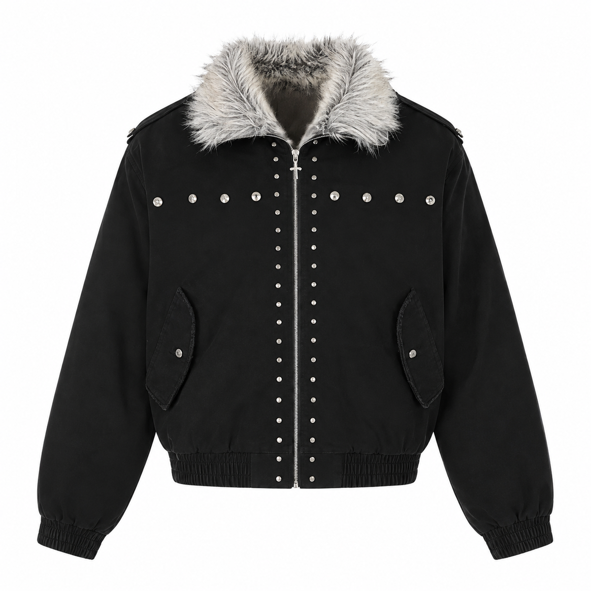 シルバースタッズ ファージャケット mry002853