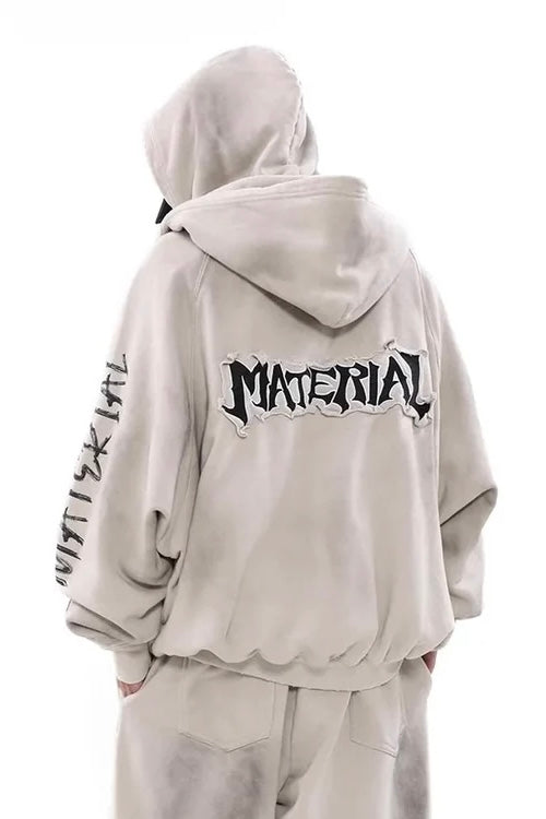 【評価★4.8以上／トップス】ダメージドルマンジップフーディー mry001907