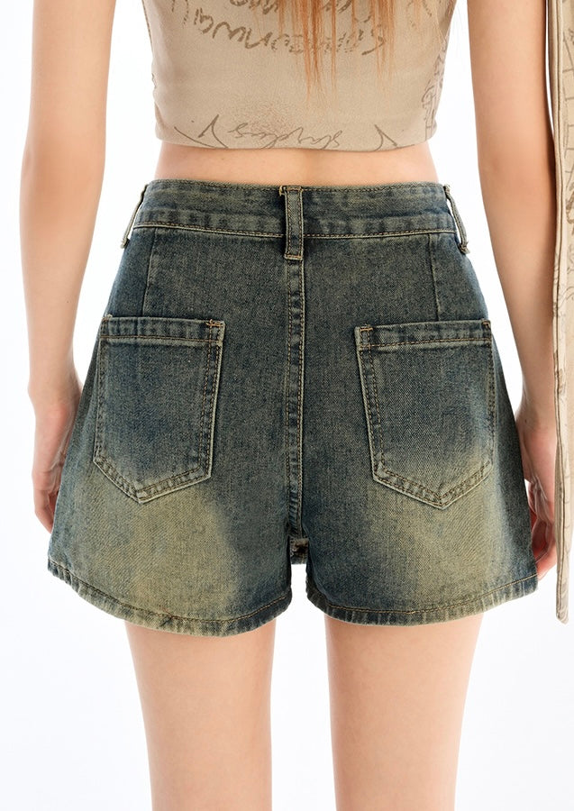 Grunge Fade Denim Short Skort mry001750