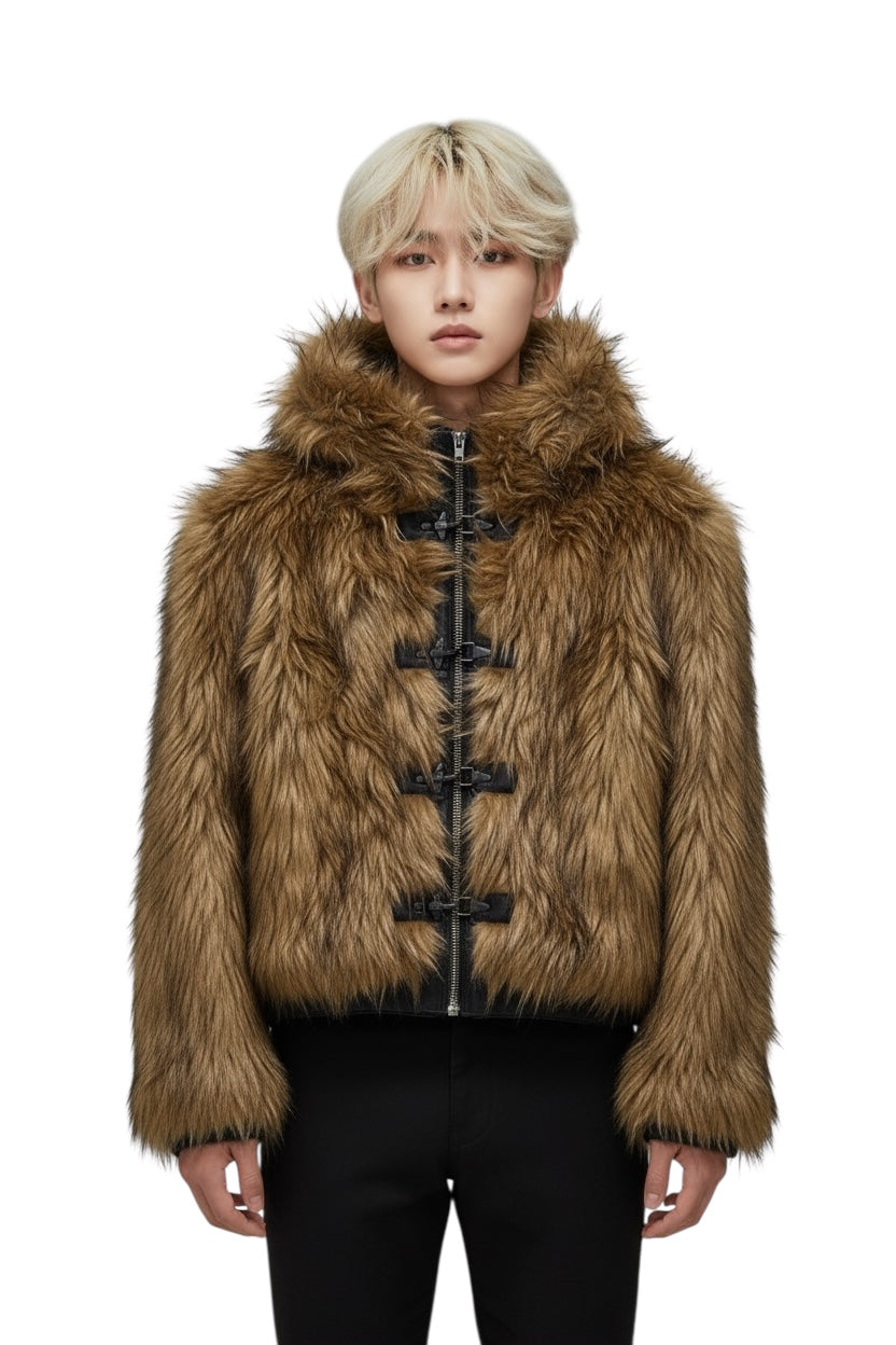 【高品質】フェイクファー フーディジャケット mry001562