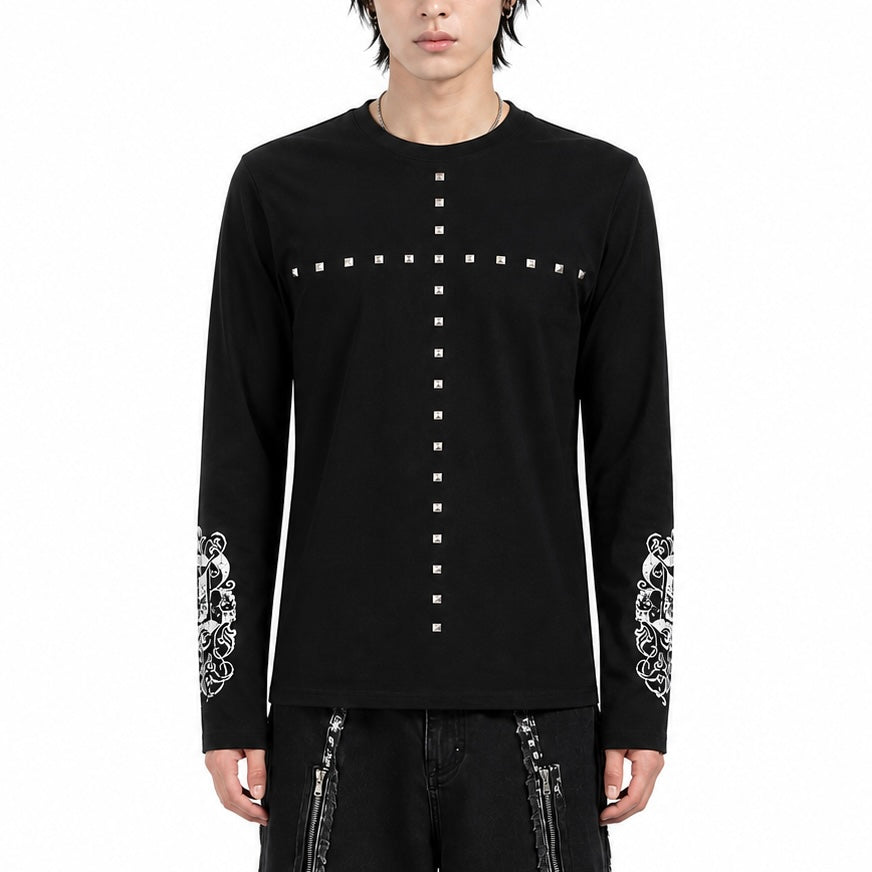 【新作】スタッズクロス フィットTシャツ mry002692