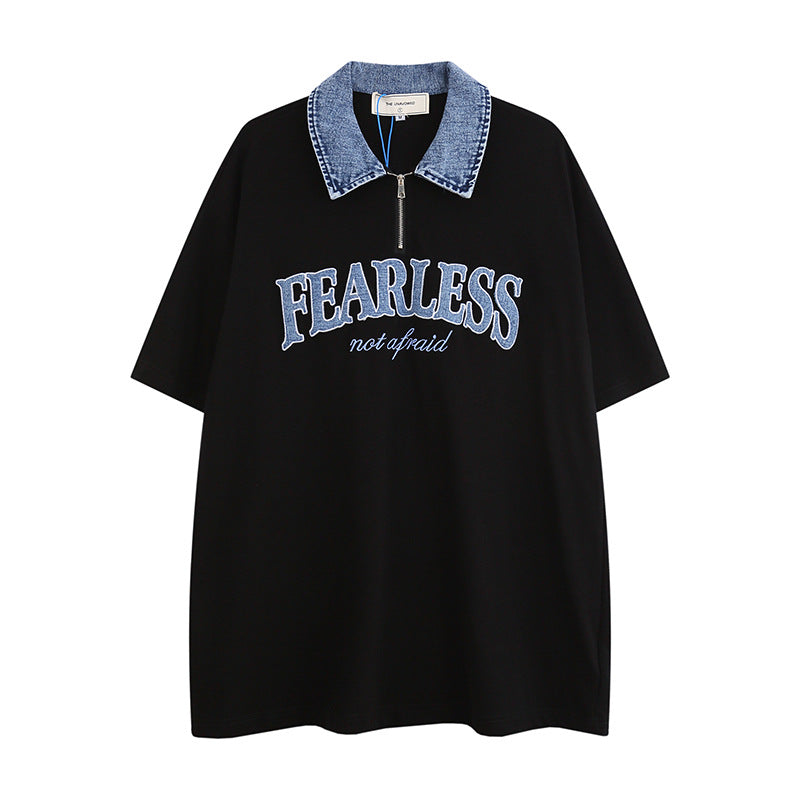 【2color】Denim Accent Oversized T-Shirt mry001704