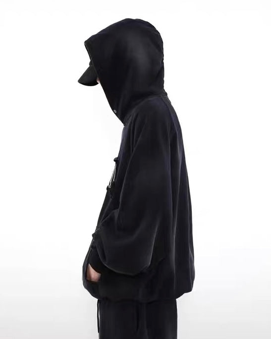 【評価★4.8以上／Tops】UNISEX DAMAGE DOLMAN HOODIE mry001906