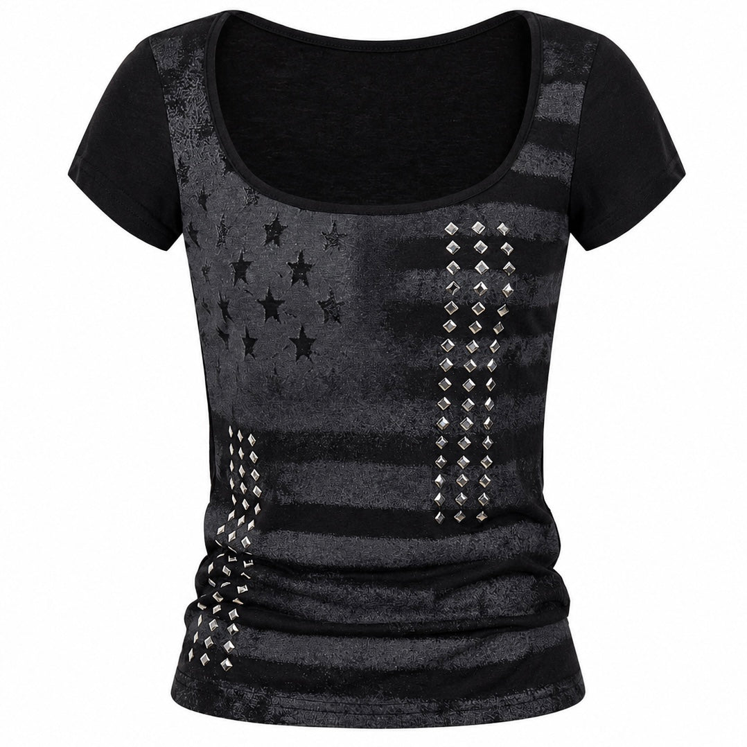 【トップス】フラッグスタッズTシャツ mry002441