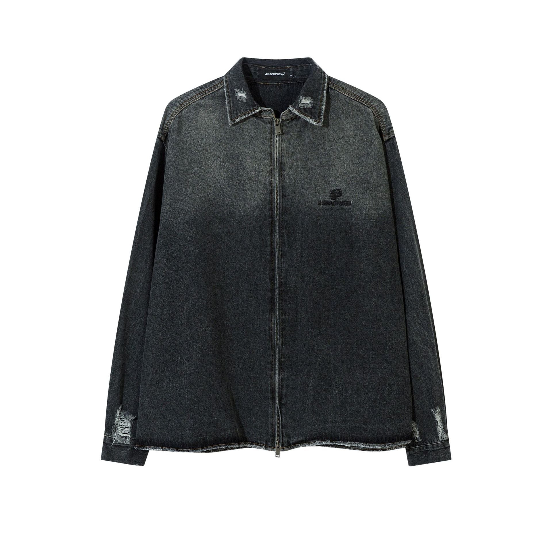 【2color】Washed Denim Zip-Up Jacket mry001842