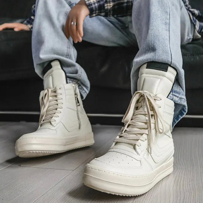 Two-Tone Designer High-Top Street Sneakers mry001954