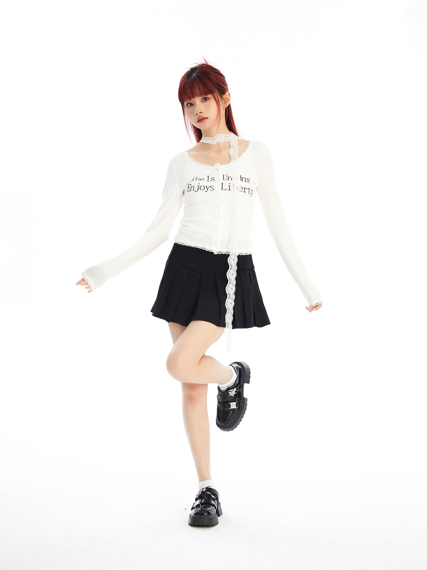 Lace Liberty Ribbed Cardigan mry001754