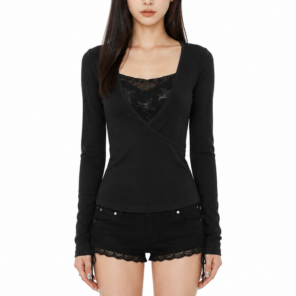 【新作】レースカシュクール フィットTシャツ mry002821