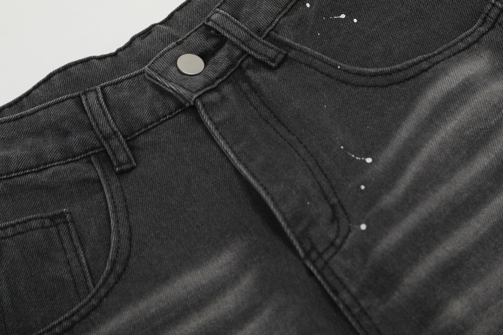 【2color】Splatter Wash Balloon Denim Pants mry001753
