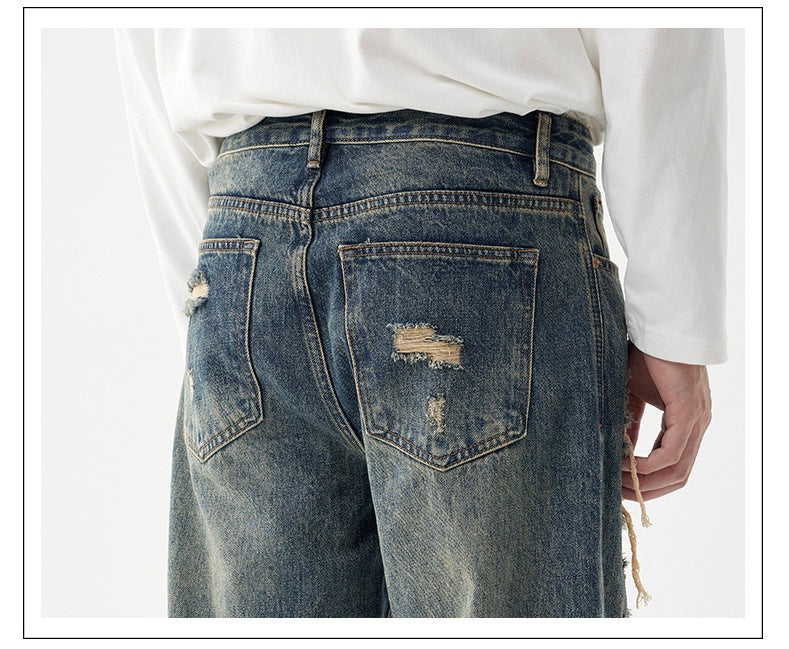 【6サイズ展開】Ruin Theory Distressed Denim Pants mry001721