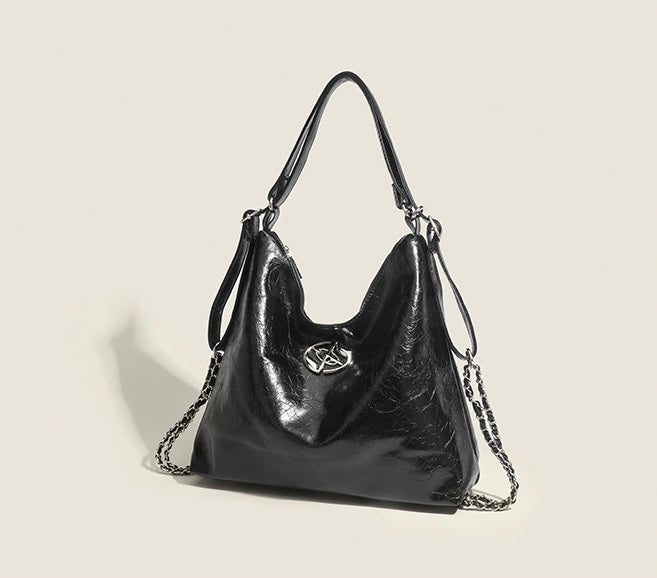 【2color】Lustrous Chain-Detail Shoulder Bag mry001665